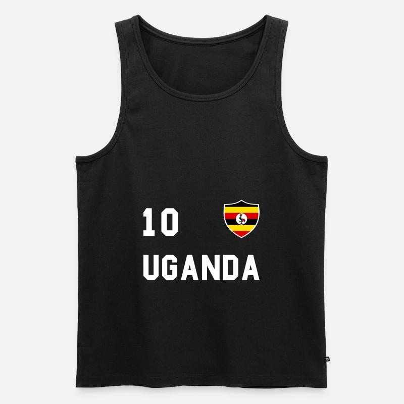 Uganda Flagge, Geschenk - Männer Premium Bio Tank Top - Schwarz