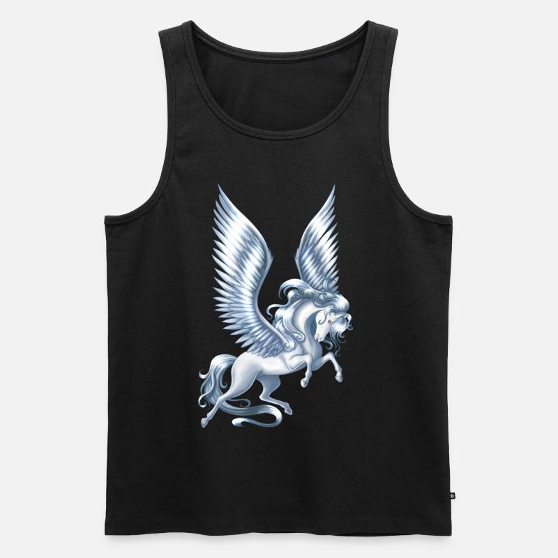 Pegasus Schwimmdock - Männer Premium Bio Tank Top - Schwarz