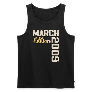 March 2009 Birthday Gift March 2009 - Men's Premium Organic Tank Top - black - Front - Michal (187cm)