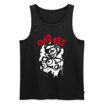 Evil Toy - Men's Premium Organic Tank Top - black - Front - AI Model Male 178 light (178cm)