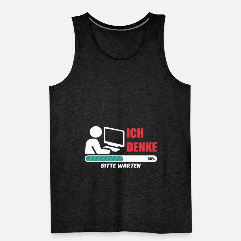 Informatiker ich denke Nerd coding Admin Geek IT Männer Premium Bio Tank Top