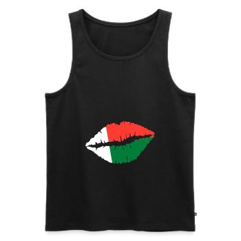 Drapeau de Madagascar, cadeau - Débardeur bio Premium Homme - noir - Devant - AI Model Male 178 light (178cm)
