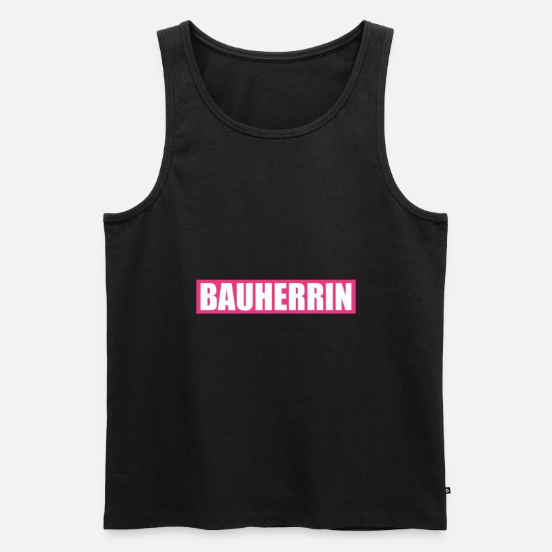 Bauherrin - Männer Premium Bio Tank Top - Schwarz