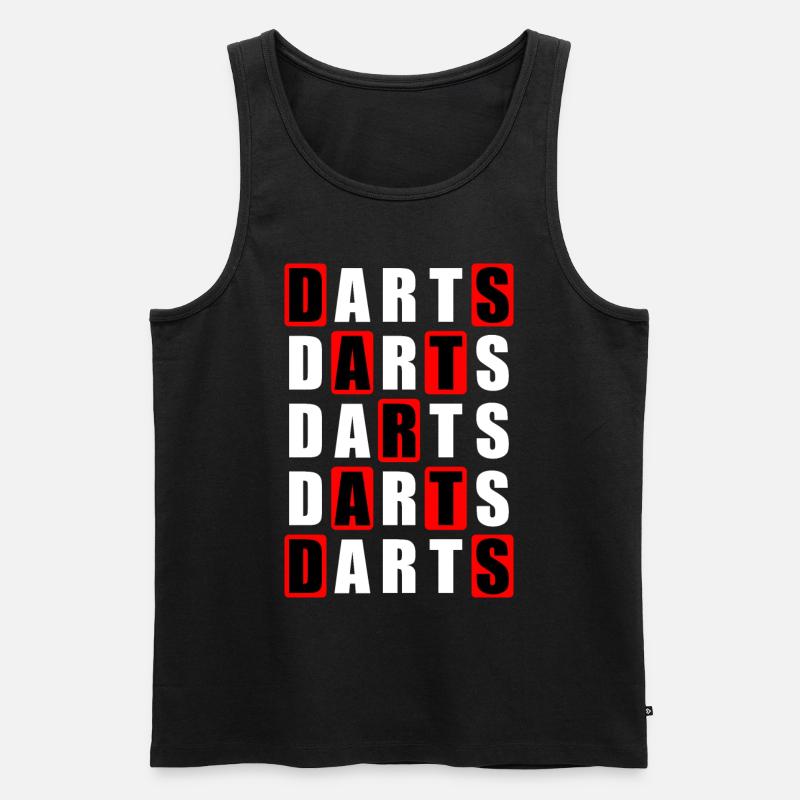 Darts Logo - Männer Premium Bio Tank Top - Schwarz