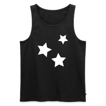 Sterne Motiv Design Selbst Gestalten Geschenk - Männer Premium Bio Tank Top - Schwarz - Vorne - Michal (187cm)