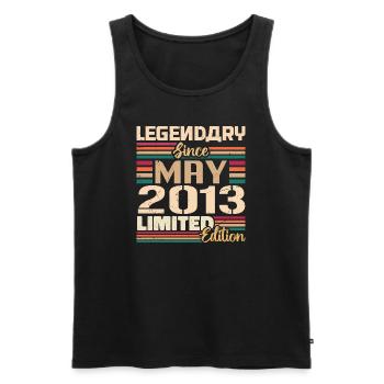 Mai 2013 Mai - Jubiläum Mai 2013 - Männer Premium Bio Tank Top - Schwarz - Vorne - Michal (187cm)
