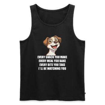 Jeder Snack, den Sie zubereiten... Geschenk für Hundebesitzer - Männer Premium Bio Tank Top - Schwarz - Vorne - AI Model Male 178 light (178cm)