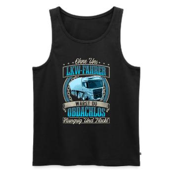 LKW Fahrer - Männer Premium Bio Tank Top - Schwarz - Vorne - AI Model Male 178 light (178cm)