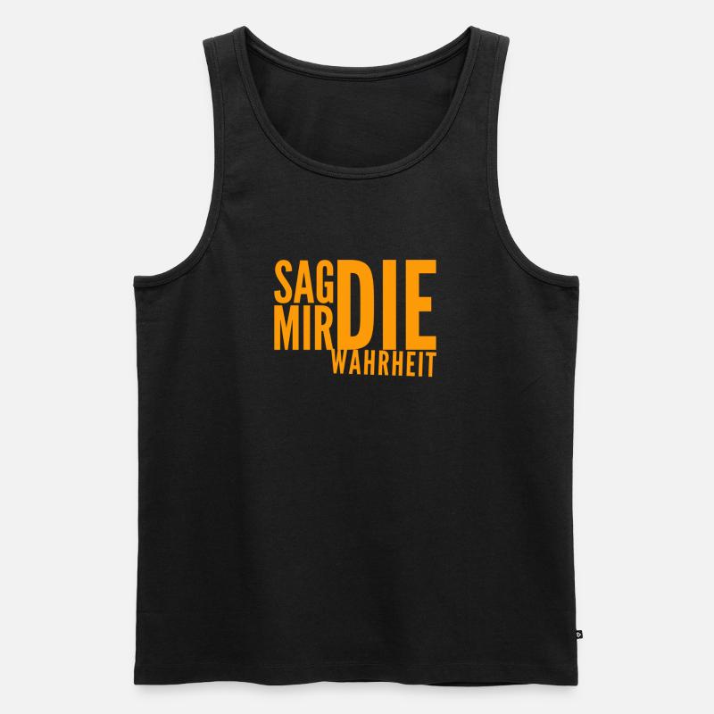 sei redlich - Männer Premium Bio Tank Top - Schwarz