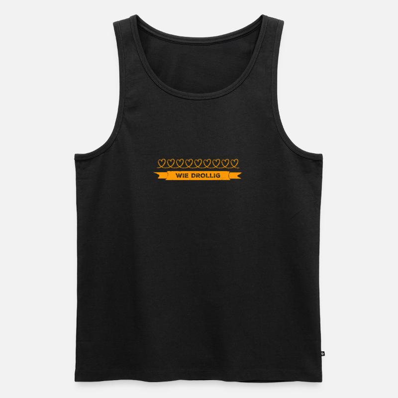 drollig - Männer Premium Bio Tank Top - Schwarz