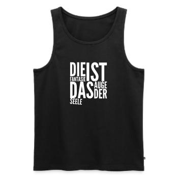 die Fantasie der Seele - Männer Premium Bio Tank Top - Schwarz - Vorne - Michal (187cm)
