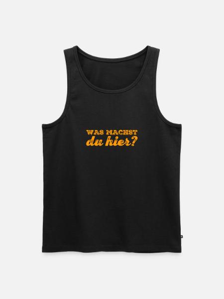 was geht ab? - Männer Premium Bio Tank Top - Schwarz