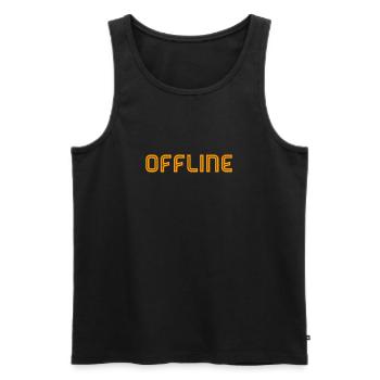 offline ist wundervoll - Männer Premium Bio Tank Top - Schwarz - Vorne - AI Model Male 178 light (178cm)