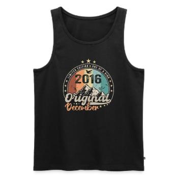 December 2016 Birthday Gift - December 2016 - Men's Premium Organic Tank Top - black - Front - Michal (187cm)