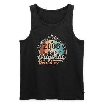 December 2006 Birthday Gift - December 2006 - Men's Premium Organic Tank Top - black - Front - Michal (187cm)
