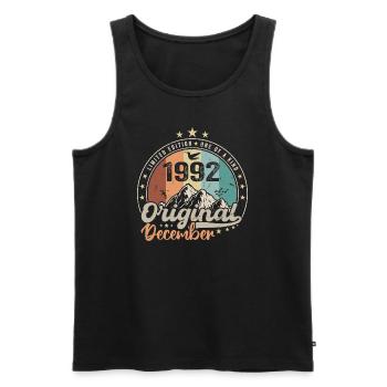 December 1992 Birthday Gift - December 1992 - Men's Premium Organic Tank Top - black - Front - Michal (187cm)