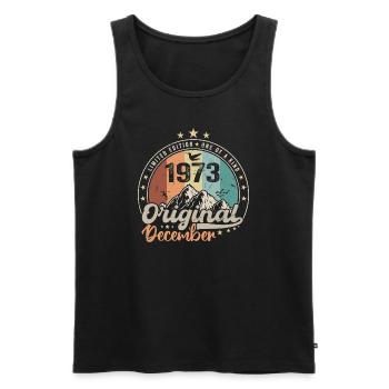 December 1973 Birthday Gift - December 1973 - Men's Premium Organic Tank Top - black - Front - Michal (187cm)