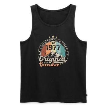 December 1977 Birthday Gift - December 1977 - Men's Premium Organic Tank Top - black - Front - Michal (187cm)