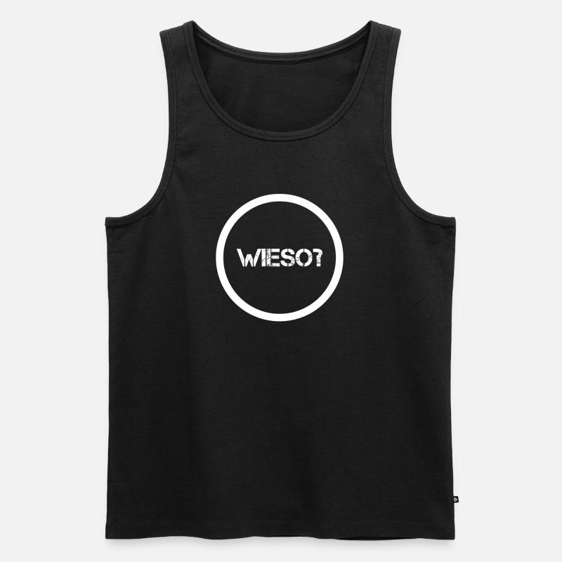 weshalb? - Männer Premium Bio Tank Top - Schwarz