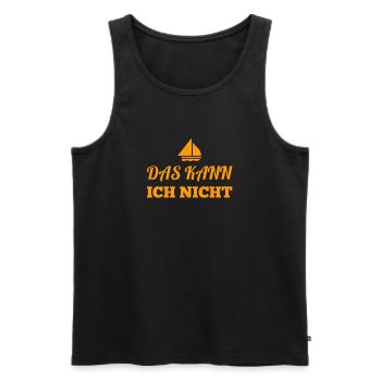 das kann ich nicht - Männer Premium Bio Tank Top - Schwarz - Vorne - Michal (187cm)