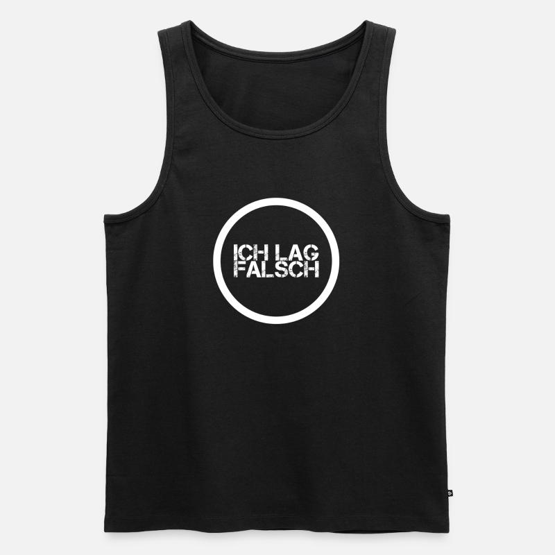 da war ich im Irrtum - Männer Premium Bio Tank Top - Schwarz