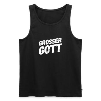 das kam unerwartet - Männer Premium Bio Tank Top - Schwarz - Vorne - Michal (187cm)