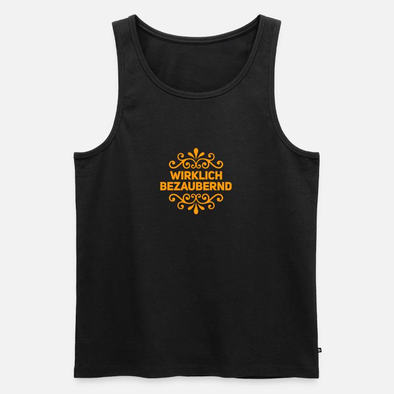 ich bin wirklich bezaubernd - Männer Premium Bio Tank Top - Schwarz