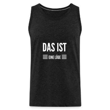 Lügen über Lügen - Männer Premium Bio Tank Top - Anthrazit - Vorne - Alexander (188cm)