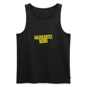 kalkuliertes Risiko ist genial - Männer Premium Bio Tank Top - Schwarz - Vorne - Michal (187cm)