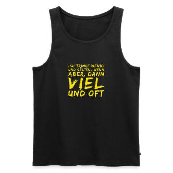ich trinke viel - Männer Premium Bio Tank Top - Schwarz - Vorne - AI Model Male 178 light (178cm)