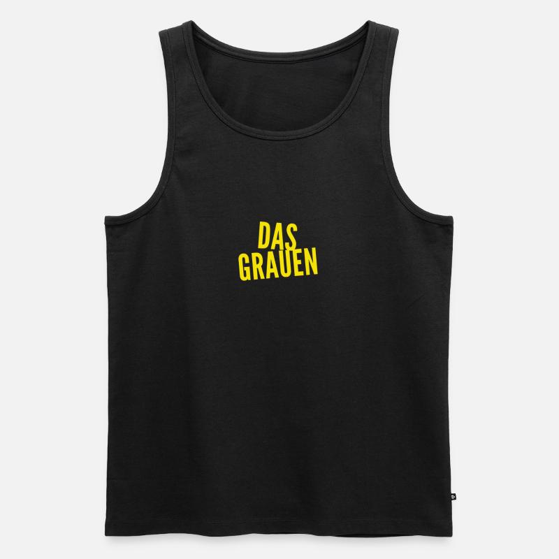 das Grauen bin ich - Männer Premium Bio Tank Top - Schwarz