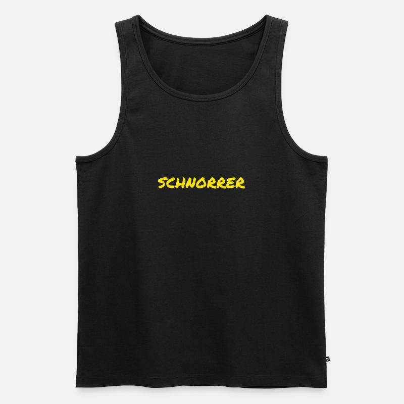 ich schnorre - Männer Premium Bio Tank Top - Schwarz