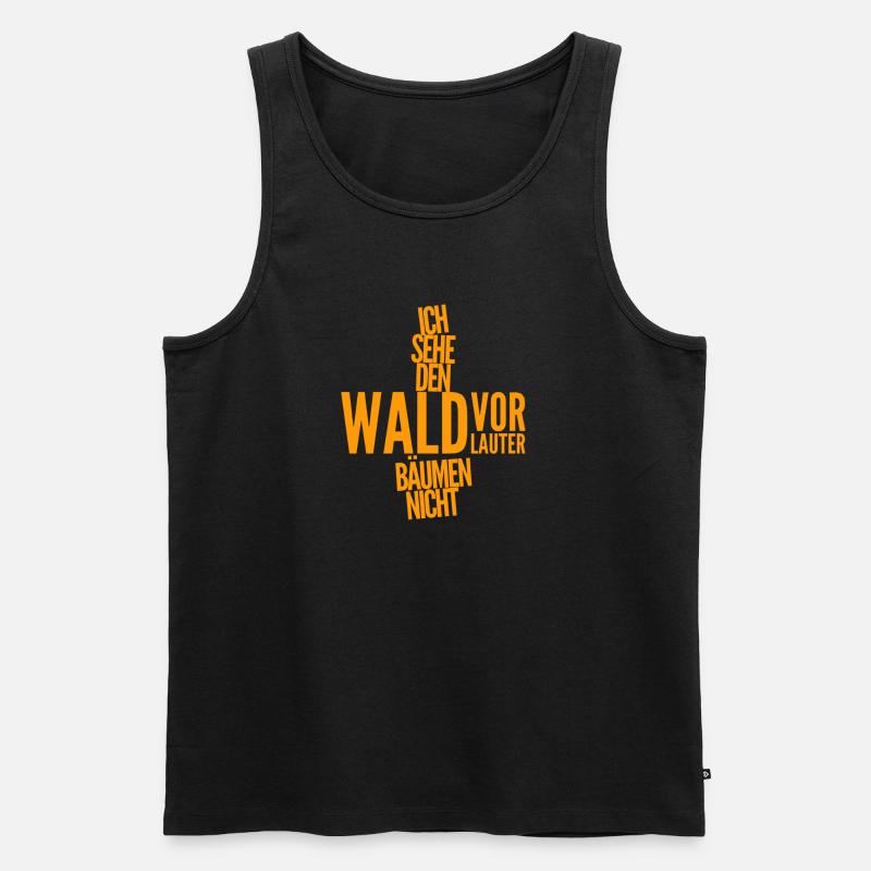 ich finde nichts - Männer Premium Bio Tank Top - Schwarz