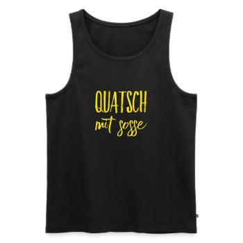 das ist Quatsch mit Soße - Männer Premium Bio Tank Top - Schwarz - Vorne - Michal (187cm)