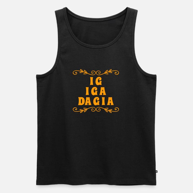 dann verschwinde ich auch - Männer Premium Bio Tank Top - Schwarz
