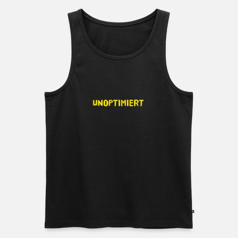 Optimierungspotenzial - Männer Premium Bio Tank Top - Schwarz