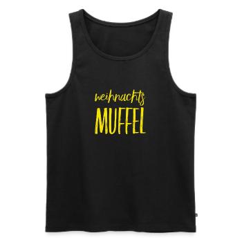 ich habe keine Lust auf Weihnachten - Männer Premium Bio Tank Top - Schwarz - Vorne - Michal (187cm)