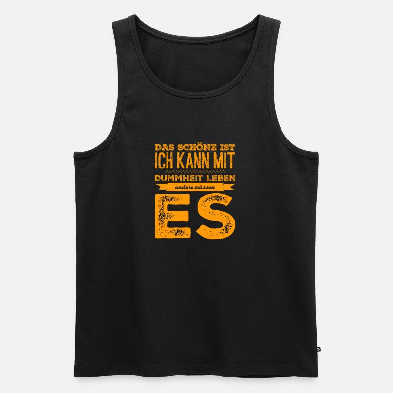 Dummheit - Männer Premium Bio Tank Top - Schwarz
