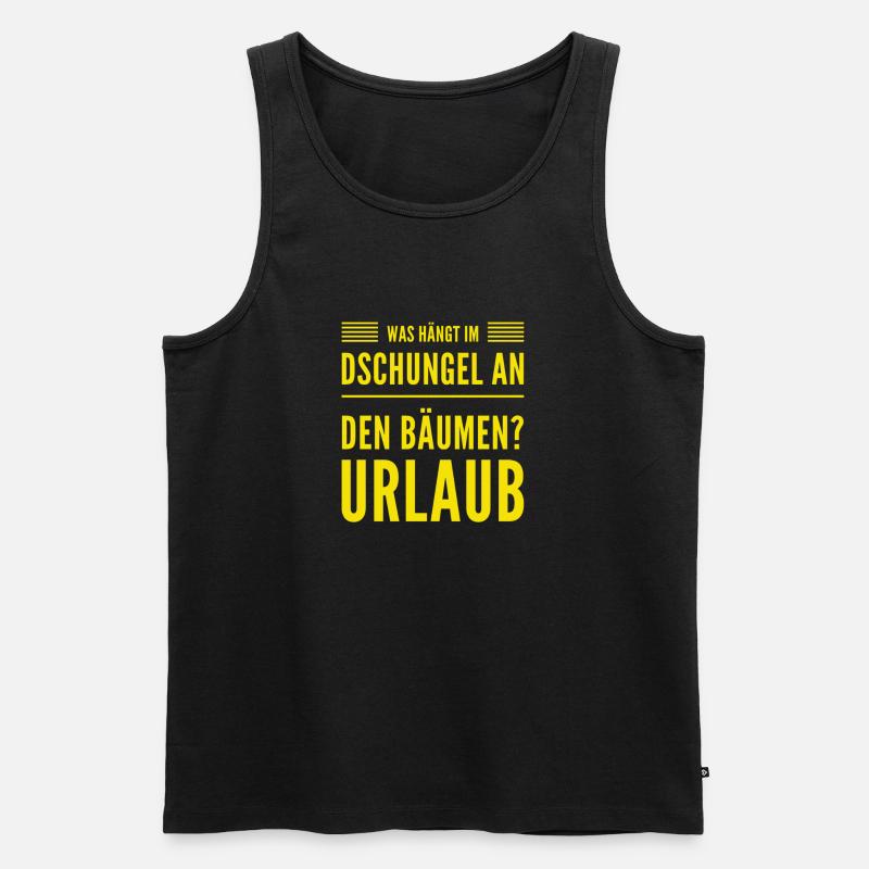 die Bäume im Dschungel - Männer Premium Bio Tank Top - Schwarz