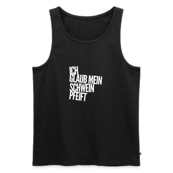 ohne mich - Männer Premium Bio Tank Top - Schwarz - Vorne - Michal (187cm)