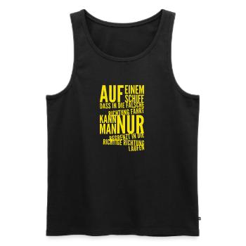 a fundamental decision - Men's Premium Organic Tank Top - black - Front - AI Model Male 178 light (178cm)