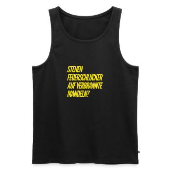 was Feuerschlucker wohl mögen? - Männer Premium Bio Tank Top - Schwarz - Vorne - AI Model Male 178 light (178cm)