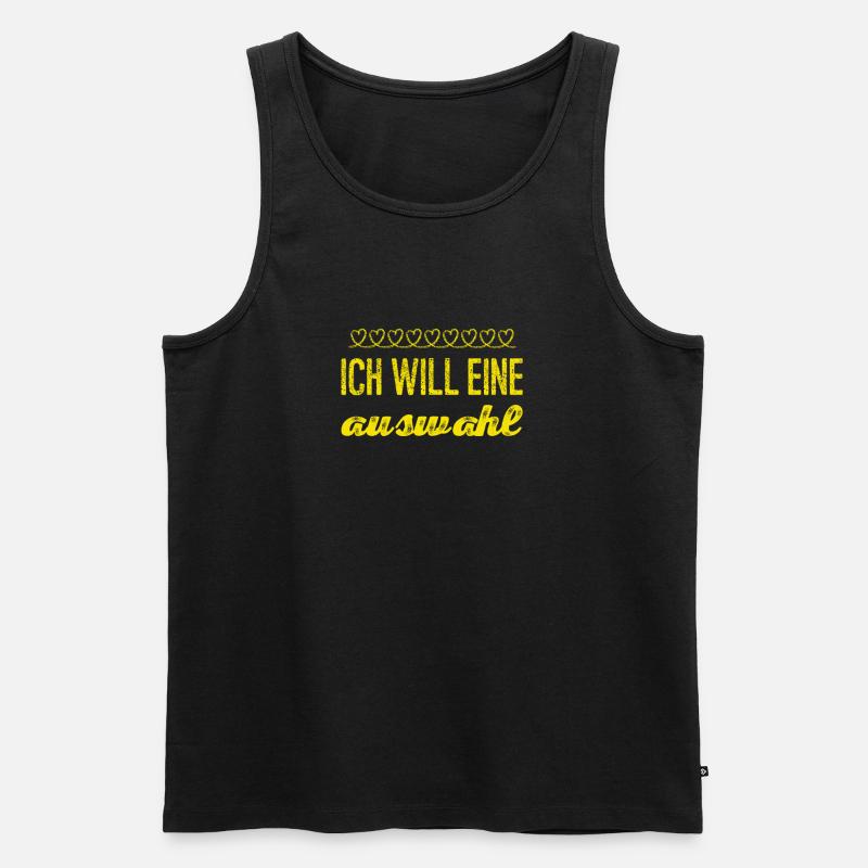 ich will wählen - Männer Premium Bio Tank Top - Schwarz