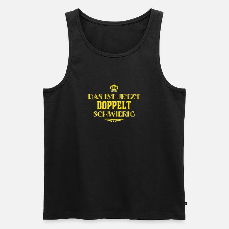 das Niveau steigt - Männer Premium Bio Tank Top - Schwarz