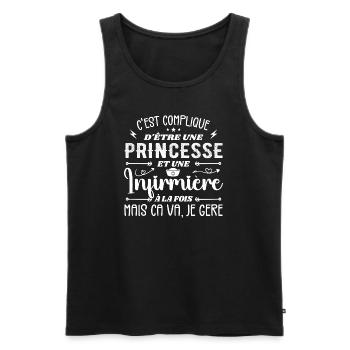 Prinzessin und Krankenschwester Krankenschwester Geschenk - Männer Premium Bio Tank Top - Schwarz - Vorne - AI Model Male 178 light (178cm)