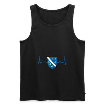 Bosnien Herzschlag Bosnien Junge - Männer Premium Bio Tank Top - Schwarz - Vorne - Michal (187cm)
