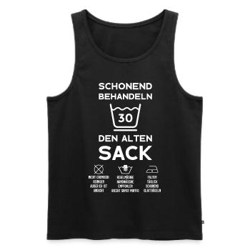30. GEBURTSTAG MANN JAHRGANG 1993 30 JAHRE - Männer Premium Bio Tank Top - Schwarz - Vorne - Michal (187cm)
