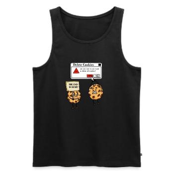 Delete Cookies das ende ist nah witzig nerd - Männer Premium Bio Tank Top - Schwarz - Vorne - AI Model Male 178 light (178cm)
