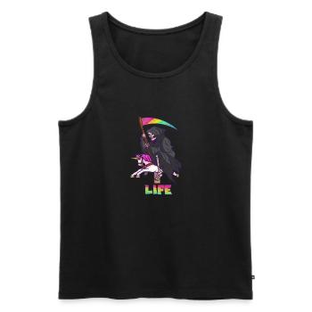 Licorne Sensemann Rosa Bunt tod sarkasmus - Débardeur bio Premium Homme - noir - Devant - Michal (187cm)