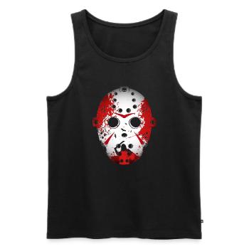 Halloween Horror Mask Killer - Men's Premium Organic Tank Top - black - Front - Michal (187cm)